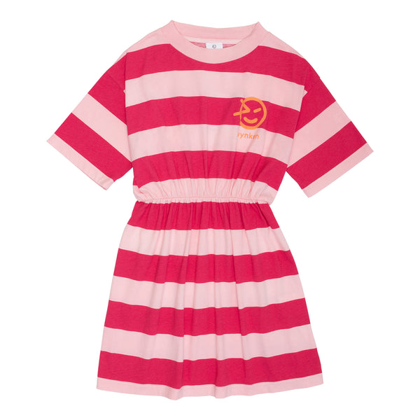 Wynken Pop Pink/Magent Wide Stripe Dress