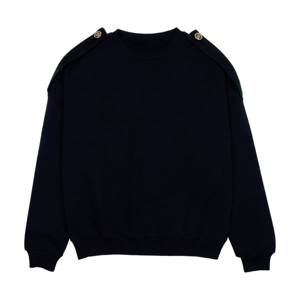 Bopop Navy Big Boy Badge Sweatshirt