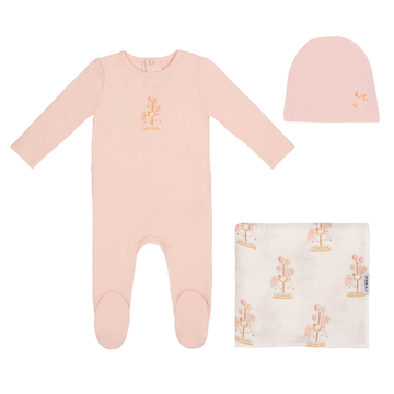 Minilabel Pink Water Print Carousel Layette Set-Girls