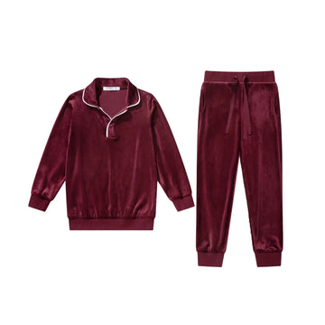 Coco Blanc Raspberry Velour Pajama (CB4078)