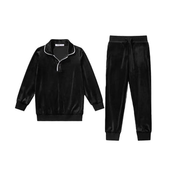 Coco Blanc Black Velour Pajama (CB4078)