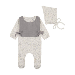 Bee & Dee Boys Print Whimsical Bloom Footie/Bonnet