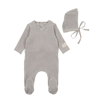 Bee & Dee London Fog Whimsical Bloom Patch Footie/Bonnet