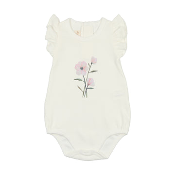 Mon Tresor Ivory Whimsical Blooms Romper