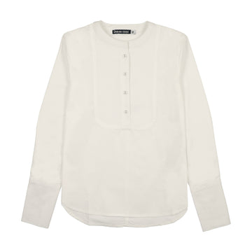 Urban Edge White Bibbed Shirt White