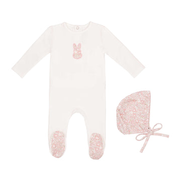 Minilabel White Liberty Bunny Footie and Hat-Girls