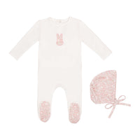 Minilabel White Liberty Bunny Footie and Hat-Girls