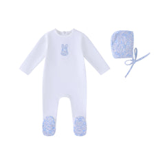 Minilabel White Liberty Bunny Footie and Hat-Boys