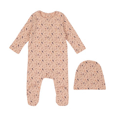 Mini Label Girls Printed Willow Footie  and Hat