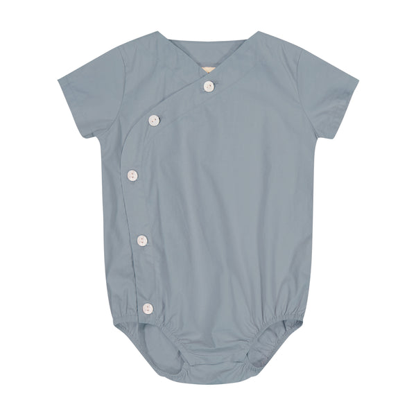 Zeebra Kids French Blue Wrap Shirt Romper