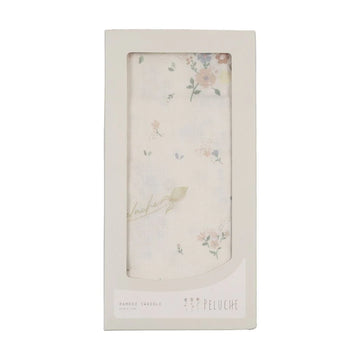 Peluche Gingham Floral Uni Bamboo Swaddle