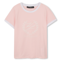 Karl Lagerfeld Kids Pink T-shirt with front logo