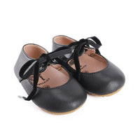 Zeebra Kids Midnight Black Classic Bow Mary Jane-Rubber Sole