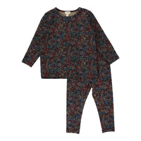 Lil Legs Floral Ribbed Set All Over Floral