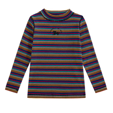 Limonana Carousel Striped Mock Neck