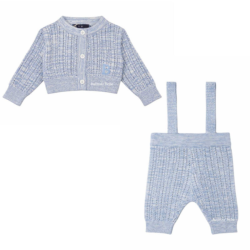 Belati LIGHT BLUE BRAIDED CROP BABY 2PC (BKN252) | Buttons Bebe