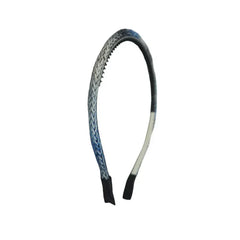 Bandeau Blue Shades Knit Winter Rope Thin Headband- FINAL SALE