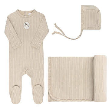 Aurora Beige Take Me Home Set Cotton French Terry Rocking Horse
