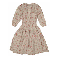Belati BLUE FLORAL SMOCKED DRESS MIDI (BDR222)