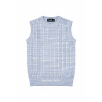 Belati LIGHT BLUE MARLED BRAIDED VEST BKN251