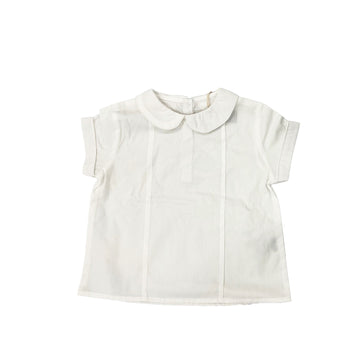 Belati Ivory Peter Pan Shirt With Tuck Detail (BSH585IV)