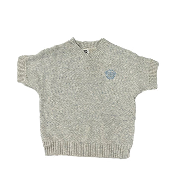 Noma Powder Blue Boxy Marled Knit With Exposed Stitch Detail (NKN944PB)