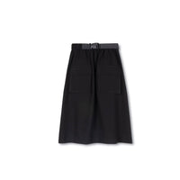 Vibe Black Ponte Pocket Buckle Waisted Skirt