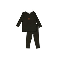 Lil Legs Crown Lounge Set Black