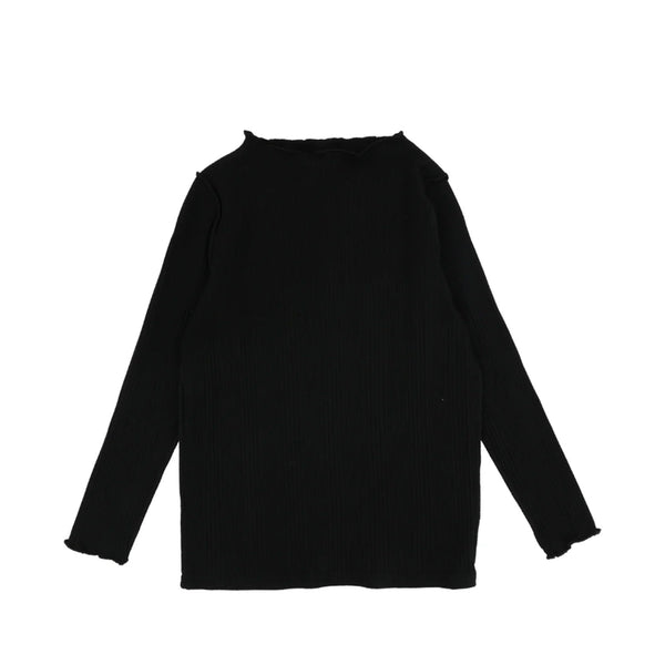 Lil Legs Ribbed Funnel Neck Black