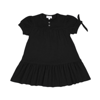 Bopop Black Short Sleeve Maxi Dress