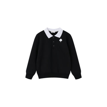 Coco Blanc Polo Sweatshirt - Black CB4013A