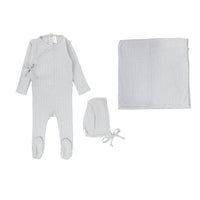 Lilette By Lil Legs Fine Pointelle Layette Set Blue