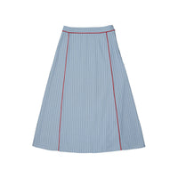 Maisonita Blue Striped A-line Maxi Skirt