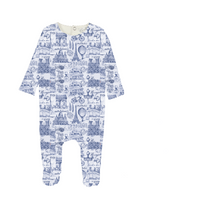 Bopop Toile Navy Footies