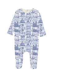 Bopop Toile Navy Footies