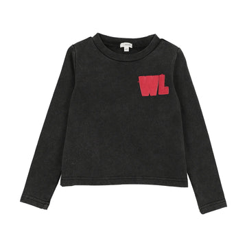 Bonjoy Black Big Ben Cropped Top - Black Wash