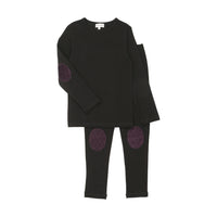 Bopop Quilted Patch Plum Pajamas