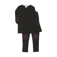 Bopop Quilted Patch Plum Pajamas