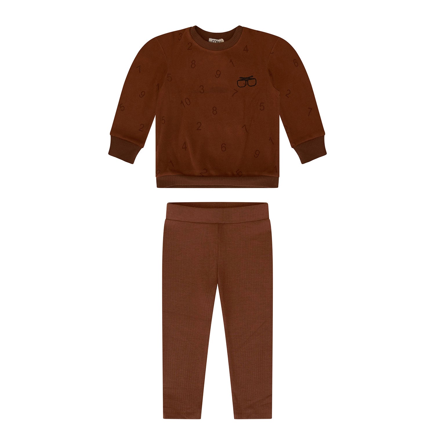 Crew Kids Optical Sweatset Brown | Buttons Bebe