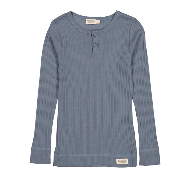 MarMar Stormy Blue Tee LS (with buttons)