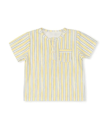 Phil and Phoebe Yellow Micro Striped Boys T-shirt
