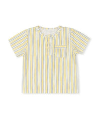 Phil and Phoebe Yellow Micro Striped Boys T-shirt