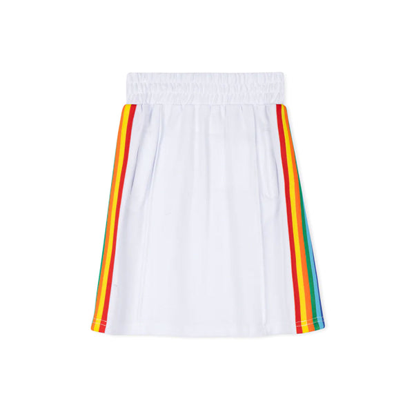 Cabana White Colorful Side Stripe A-line Skirt