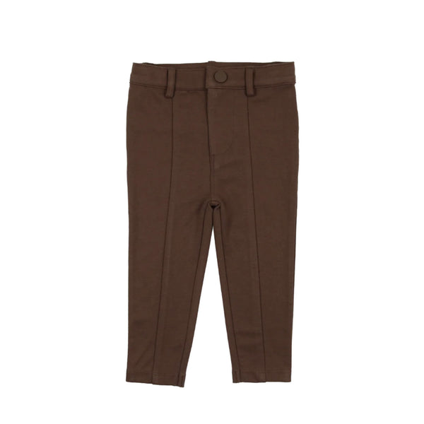 Lil Legs Knit Pants With Seam Classic Brown