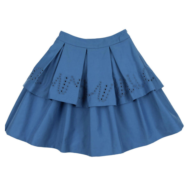 Coco Blanc Cobalt Eyelet Skirt