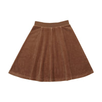 Coco Blanc Brown Velour Paneled Skirt