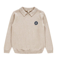 Jaybee Oatmeal Textured Knit Polo