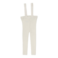 Analogie By Lil Legs Knit Suspender Leggings Cream