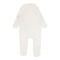 Lilette By Lil Legs Velour Wrap Footie Cream