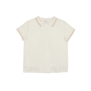 Coco Blanc cream Contrast Collar Top